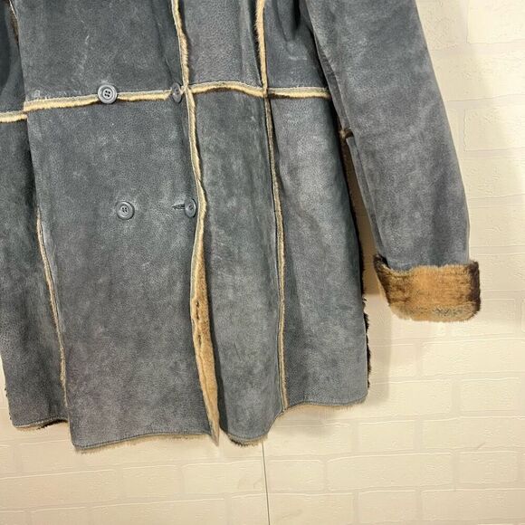 Marvin Richards Unisex Penny Lane Jacket Size XL Suede Leather Faux Fur - Picture 4 of 16